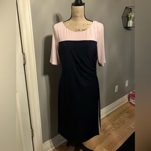 Navy and pink dress